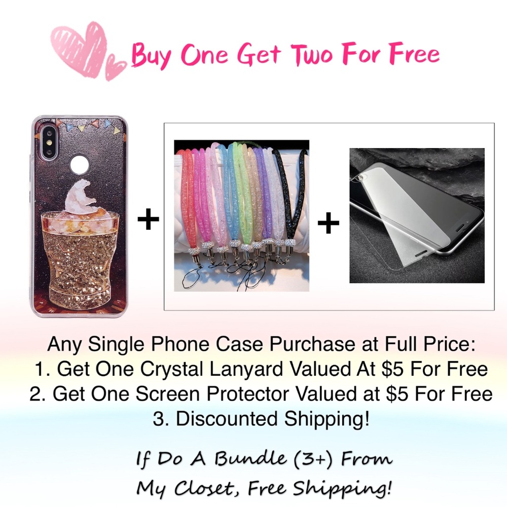 Glitter Plaid Hard Silicone Soft Bumper Phone Case - Picture 2 of 6